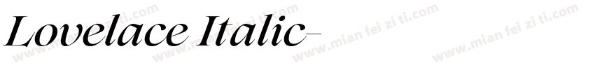 Lovelace Italic字体转换